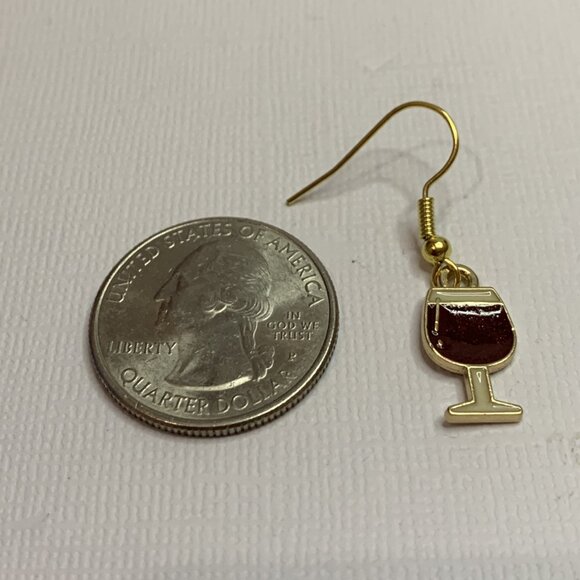 Wine Earring, Alcohol Earring, Drink Earring, Funny Food Earring, Gift Idea - Picture 4 of 7